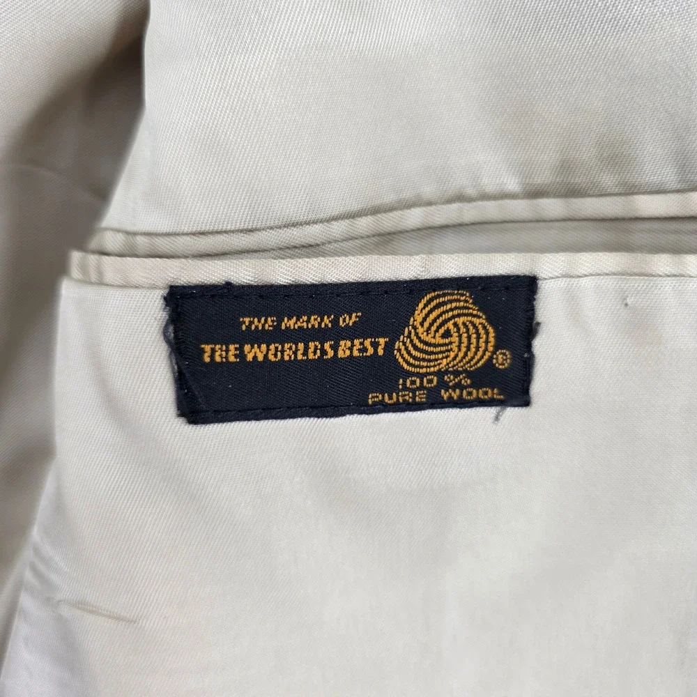 Joseph & Feiss Navy Blue Wool Blazer Gold Crest Buttons USA Made Culwell & Son